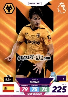 Sticker Hugo Bueno - English Premier League 2022-2023. Adrenalyn XL Plus
 n. 360 - Panini