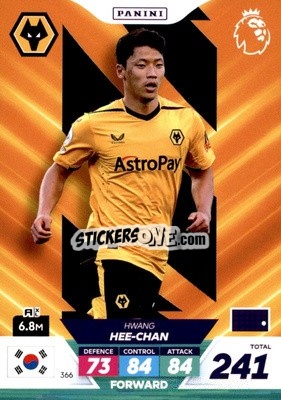 Sticker Hwang Hee-chan - English Premier League 2022-2023. Adrenalyn XL Plus
 n. 366 - Panini