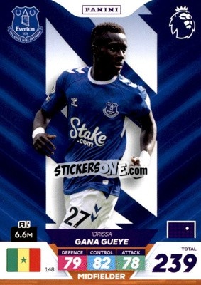 Sticker Idrissa Gana Gueye - English Premier League 2022-2023. Adrenalyn XL Plus
 n. 148 - Panini