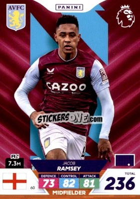 Sticker Jacob Ramsey - English Premier League 2022-2023. Adrenalyn XL Plus
 n. 60 - Panini