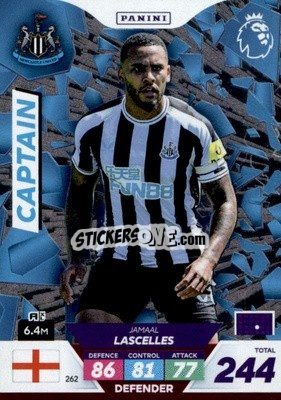 Sticker Jamaal Lascelles - English Premier League 2022-2023. Adrenalyn XL Plus
 n. 262 - Panini