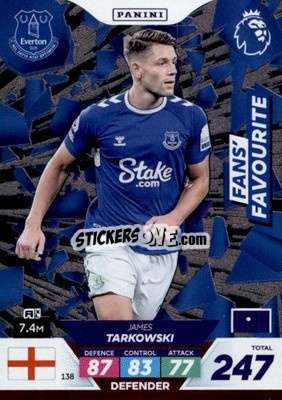 Sticker James Tarkowski - English Premier League 2022-2023. Adrenalyn XL Plus
 n. 138 - Panini