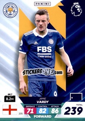 Sticker Jamie Vardy - English Premier League 2022-2023. Adrenalyn XL Plus
 - Panini