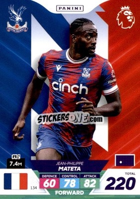 Sticker Jean-Philippe Mateta - English Premier League 2022-2023. Adrenalyn XL Plus
 n. 134 - Panini
