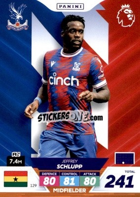 Sticker Jeffrey Schlupp - English Premier League 2022-2023. Adrenalyn XL Plus
 n. 129 - Panini