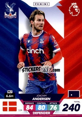 Sticker Joachim Andersen - English Premier League 2022-2023. Adrenalyn XL Plus
 - Panini