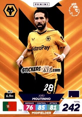 Sticker João Moutinho - English Premier League 2022-2023. Adrenalyn XL Plus
 n. 362 - Panini