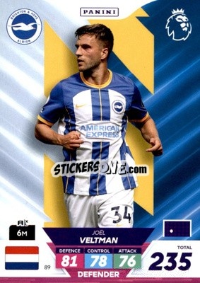 Sticker Joël Veltman - English Premier League 2022-2023. Adrenalyn XL Plus
 n. 89 - Panini