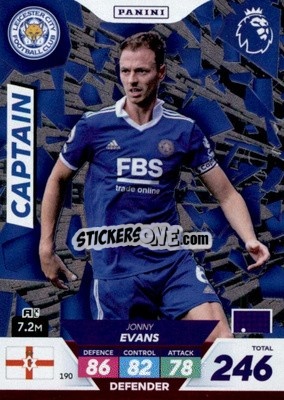 Sticker Jonny Evans - English Premier League 2022-2023. Adrenalyn XL Plus
 n. 190 - Panini