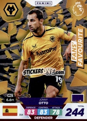 Figurina Jonny Otto - English Premier League 2022-2023. Adrenalyn XL Plus
 - Panini