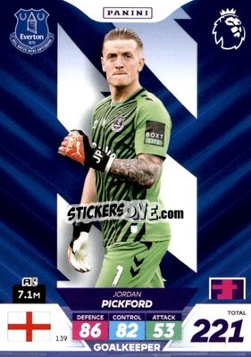 Sticker Jordan Pickford - English Premier League 2022-2023. Adrenalyn XL Plus
 - Panini