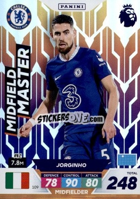 Sticker Jorginho - English Premier League 2022-2023. Adrenalyn XL Plus
 n. 109 - Panini