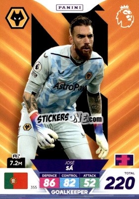 Figurina José Sá - English Premier League 2022-2023. Adrenalyn XL Plus
 - Panini