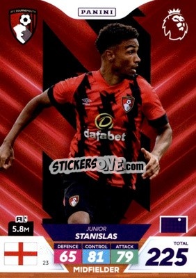 Sticker Junior Stanislas - English Premier League 2022-2023. Adrenalyn XL Plus
 n. 23 - Panini