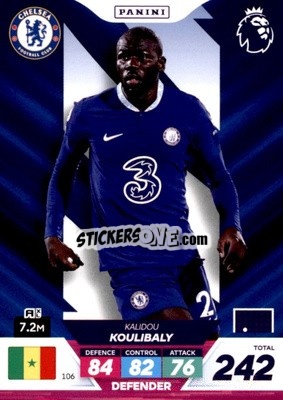 Sticker Kalidou Koulibaly - English Premier League 2022-2023. Adrenalyn XL Plus
 n. 106 - Panini