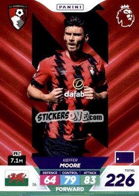 Cromo Kieffer Moore - English Premier League 2022-2023. Adrenalyn XL Plus
 - Panini