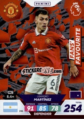 Sticker Lisandro Martínez - English Premier League 2022-2023. Adrenalyn XL Plus
 n. 246 - Panini