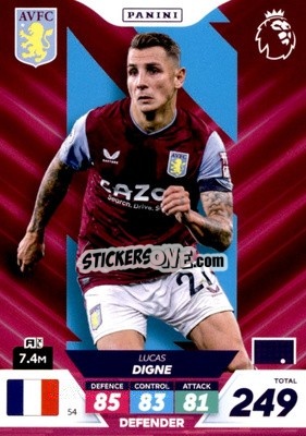 Sticker Lucas Digne - English Premier League 2022-2023. Adrenalyn XL Plus
 n. 54 - Panini