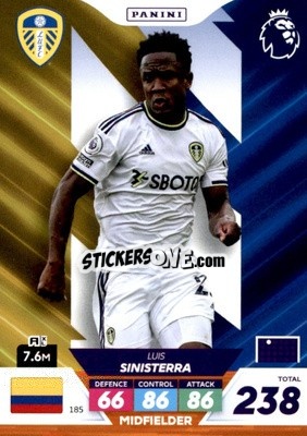 Sticker Luis Sinisterra - English Premier League 2022-2023. Adrenalyn XL Plus
 n. 185 - Panini