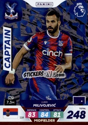 Sticker Luka Milivojević - English Premier League 2022-2023. Adrenalyn XL Plus
 n. 118 - Panini