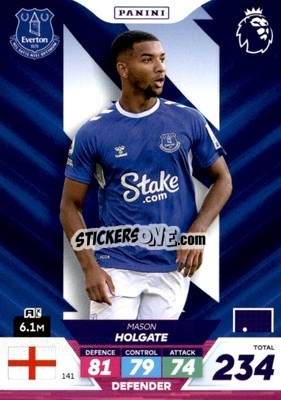 Figurina Mason Holgate - English Premier League 2022-2023. Adrenalyn XL Plus
 n. 141 - Panini