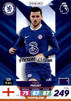 Sticker Mason Mount - English Premier League 2022-2023. Adrenalyn XL Plus
 n. 113 - Panini