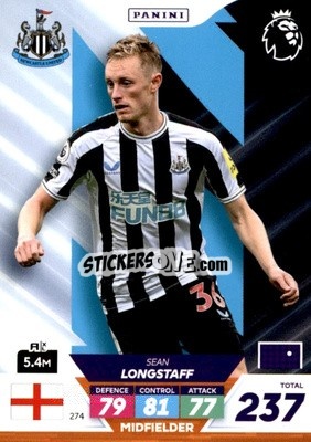 Sticker Matty Longstaff - English Premier League 2022-2023. Adrenalyn XL Plus
 n. 274 - Panini