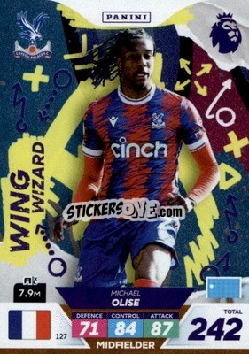 Sticker Michael Olise - English Premier League 2022-2023. Adrenalyn XL Plus
 n. 127 - Panini