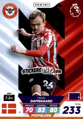 Cromo Mikkel Damsgaard - English Premier League 2022-2023. Adrenalyn XL Plus
 - Panini