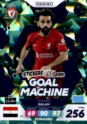 Sticker Mohamed Salah - English Premier League 2022-2023. Adrenalyn XL Plus
 n. 222 - Panini