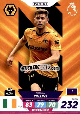 Sticker Nathan Collins - English Premier League 2022-2023. Adrenalyn XL Plus
 n. 357 - Panini