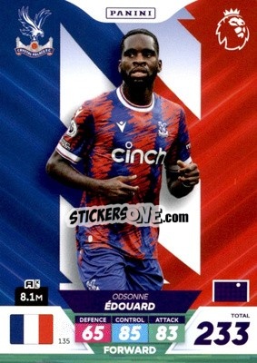 Sticker Odsonne Édouard - English Premier League 2022-2023. Adrenalyn XL Plus
 n. 135 - Panini