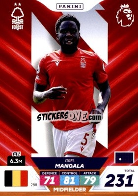 Sticker Orel Mangala - English Premier League 2022-2023. Adrenalyn XL Plus
 - Panini