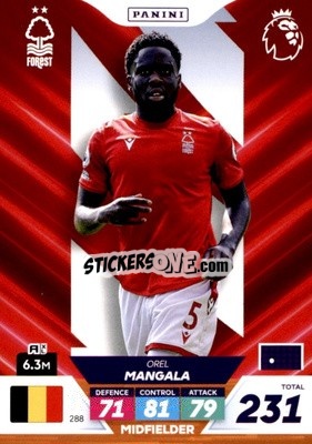 Sticker Orel Mangala - English Premier League 2022-2023. Adrenalyn XL Plus
 n. 288 - Panini