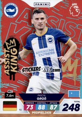 Sticker Pascal Groß - English Premier League 2022-2023. Adrenalyn XL Plus
 n. 92 - Panini