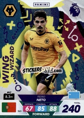 Sticker Pedro Neto - English Premier League 2022-2023. Adrenalyn XL Plus
 n. 363 - Panini