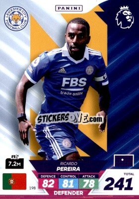 Sticker Ricardo Pereira - English Premier League 2022-2023. Adrenalyn XL Plus
 n. 198 - Panini