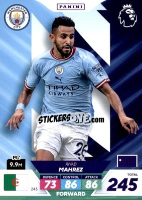 Sticker Riyad Mahrez - English Premier League 2022-2023. Adrenalyn XL Plus
 n. 243 - Panini