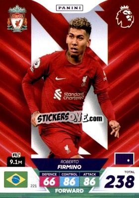 Sticker Roberto Firmino - English Premier League 2022-2023. Adrenalyn XL Plus
 n. 221 - Panini
