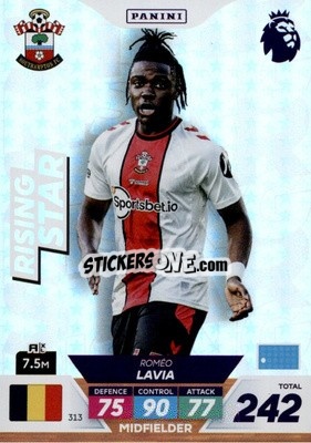 Sticker Roméo Lavia - English Premier League 2022-2023. Adrenalyn XL Plus
 n. 313 - Panini