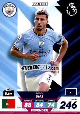 Sticker Rúben Dias - English Premier League 2022-2023. Adrenalyn XL Plus
 n. 230 - Panini