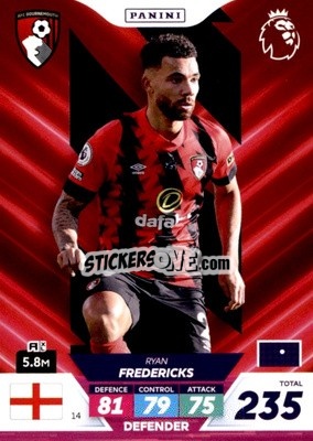 Sticker Ryan Fredericks - English Premier League 2022-2023. Adrenalyn XL Plus
 - Panini