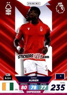Sticker Serge Aurier - English Premier League 2022-2023. Adrenalyn XL Plus
 n. 286 - Panini