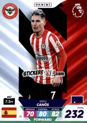Sticker Sergi Canós - English Premier League 2022-2023. Adrenalyn XL Plus
 n. 79 - Panini
