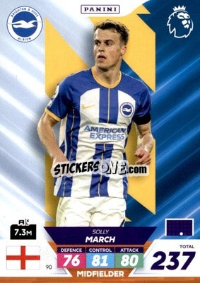Sticker Solly March - English Premier League 2022-2023. Adrenalyn XL Plus
 n. 90 - Panini