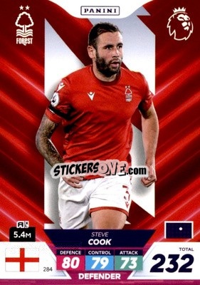 Sticker Steve Cook - English Premier League 2022-2023. Adrenalyn XL Plus
 n. 284 - Panini