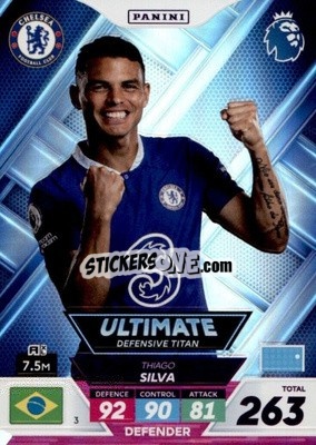 Sticker Thiago Silva - English Premier League 2022-2023. Adrenalyn XL Plus
 n. 3 - Panini