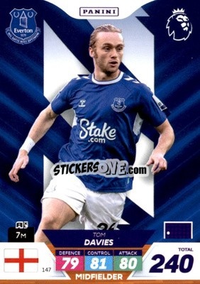 Sticker Tom Davies - English Premier League 2022-2023. Adrenalyn XL Plus
 - Panini