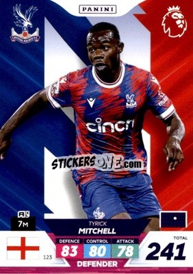 Sticker Tyrick Mitchell - English Premier League 2022-2023. Adrenalyn XL Plus
 n. 123 - Panini