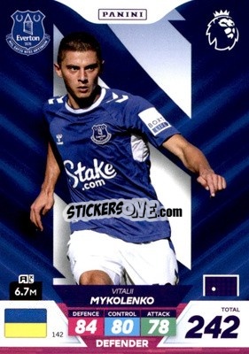 Sticker Vitaliy Mykolenko - English Premier League 2022-2023. Adrenalyn XL Plus
 n. 142 - Panini